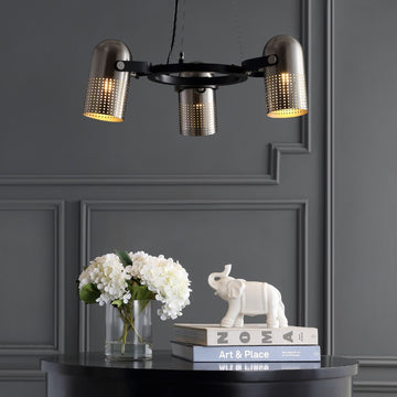 Loki 22" Adjustable Metal LED Chandelier - JONATHAN Y
